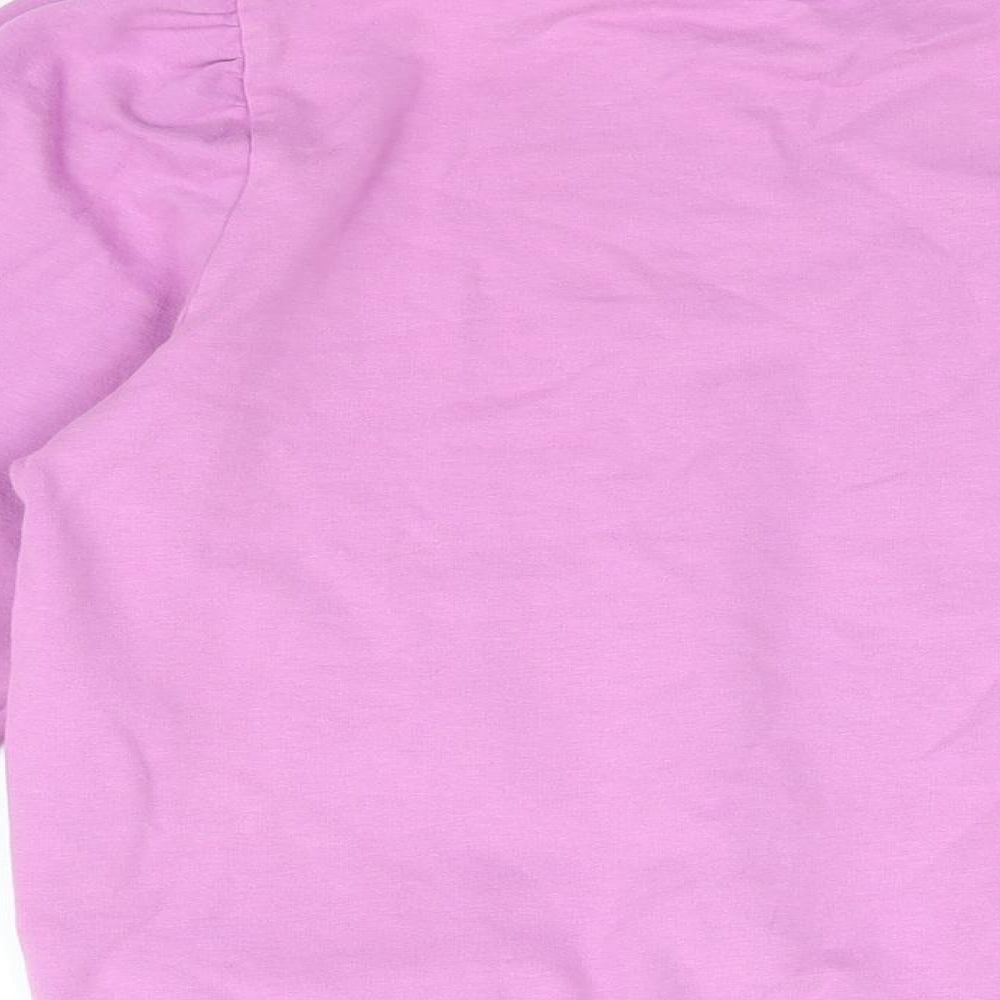 Oliver Bonas Womens Purple Cotton Pullover Sweatshirt Size 8 Pullover