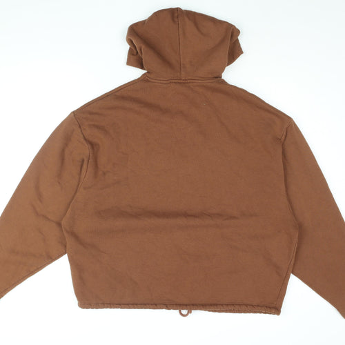COLLUSION Womens Brown Cotton Pullover Hoodie Size M Pullover