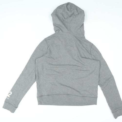 Hollister Womens Grey Cotton Pullover Hoodie Size M Pullover - Hollister logo embroidered