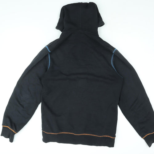 Quiksilver Mens Black Cotton Full Zip Hoodie Size M