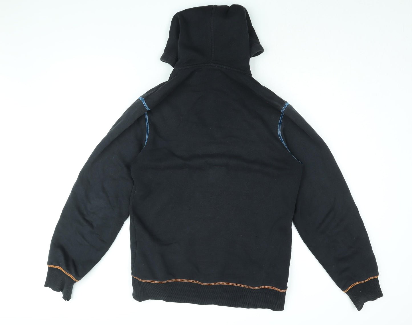 Quiksilver Mens Black Cotton Full Zip Hoodie Size M