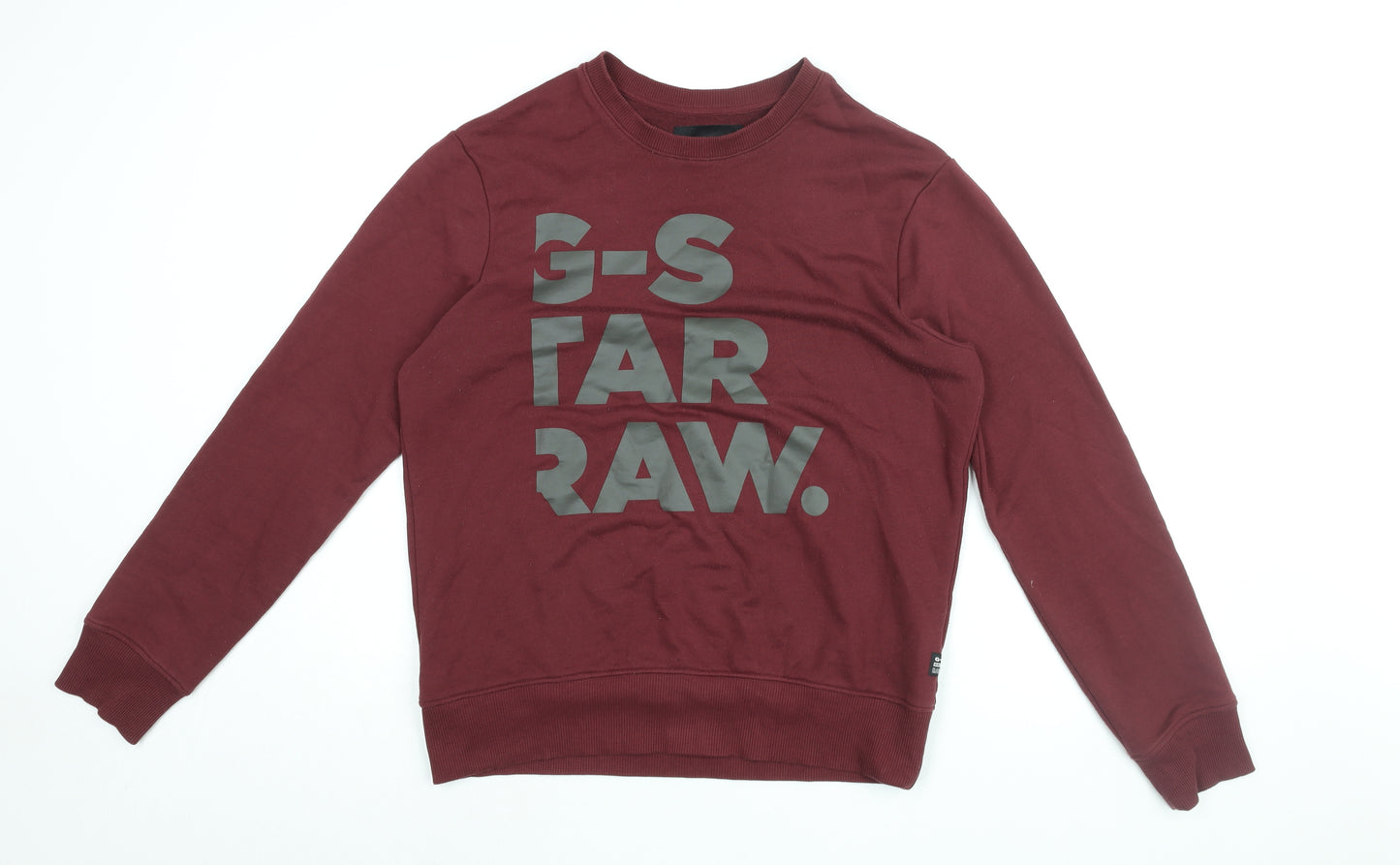 G-Star Raw Mens Red Cotton Pullover Sweatshirt Size M