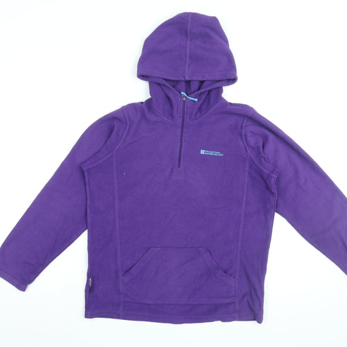 Mountain Warehouse Girls Purple Polyester Pullover Hoodie Size 13 Years Zip