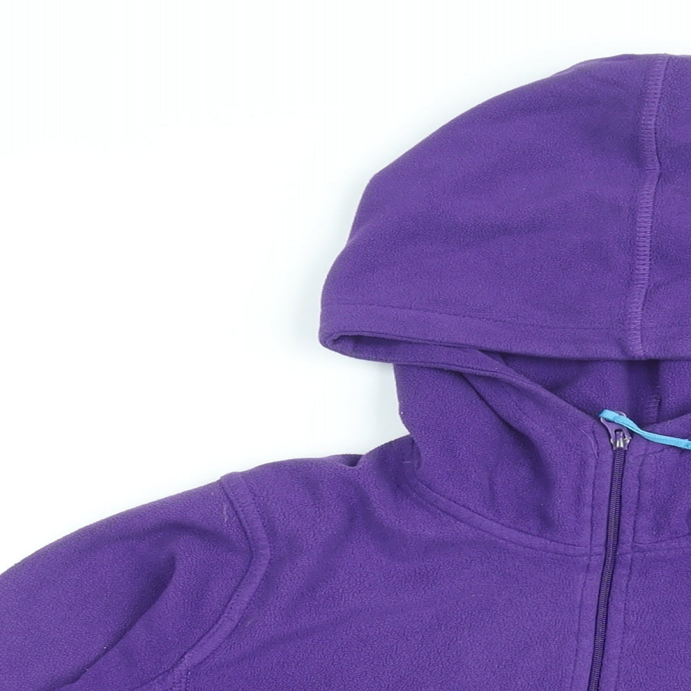 Mountain Warehouse Girls Purple Polyester Pullover Hoodie Size 13 Years Zip