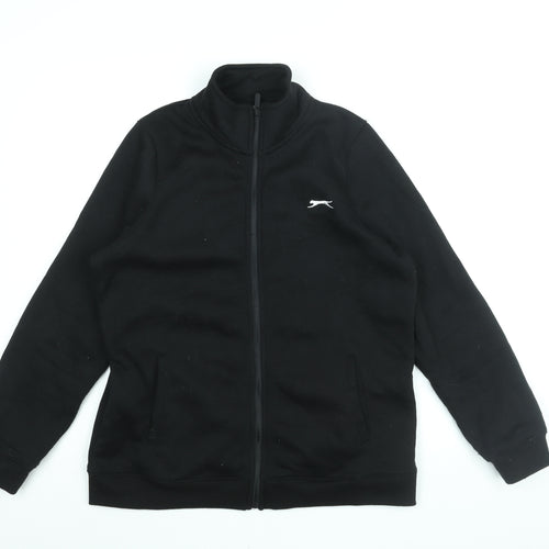 Slazenger Womens Black Cotton Full Zip Sweatshirt Size 14 Zip