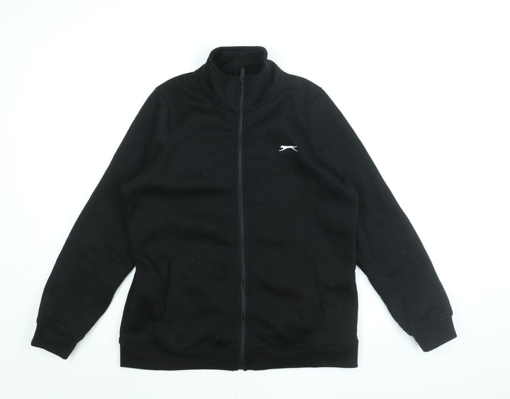 Slazenger Womens Black Cotton Full Zip Sweatshirt Size 14 Zip