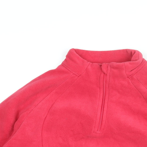 DECATHLON Womens Pink Polyester Pullover Sweatshirt Size M Zip