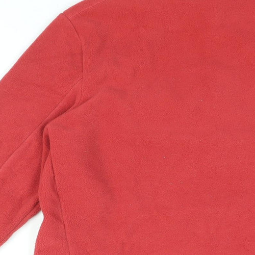 DECATHLON Womens Red Polyester Pullover Sweatshirt Size XL Zip