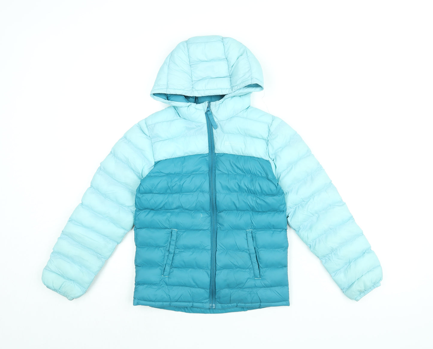 Mountain Warehouse Girls Blue Puffer Jacket Coat Size 7-8 Years Zip