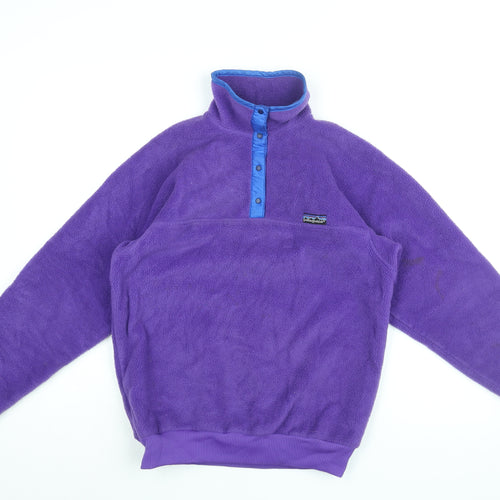 Patagonia Womens Purple Polyester Pullover Sweatshirt Size S Snap