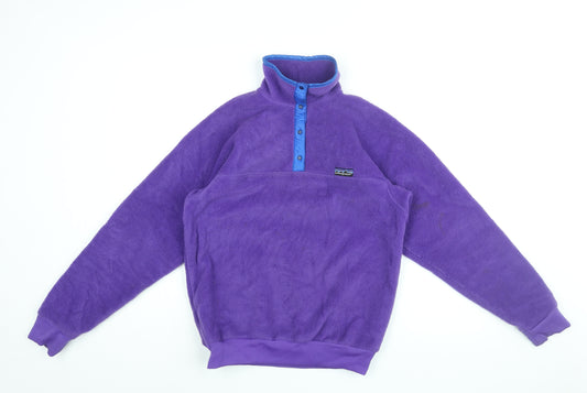 Patagonia Womens Purple Polyester Pullover Sweatshirt Size S Snap