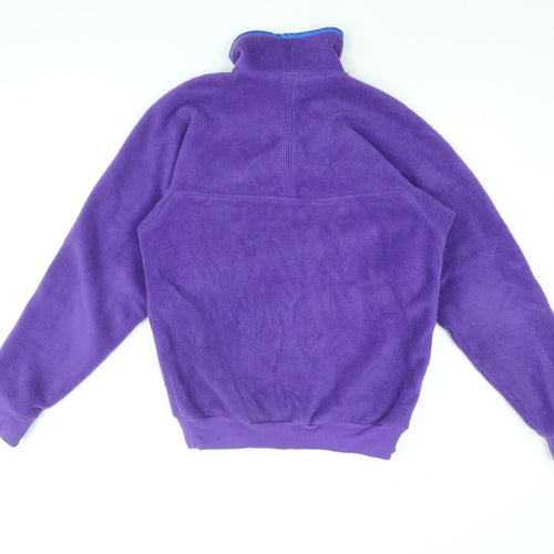 Patagonia Womens Purple Polyester Pullover Sweatshirt Size S Snap