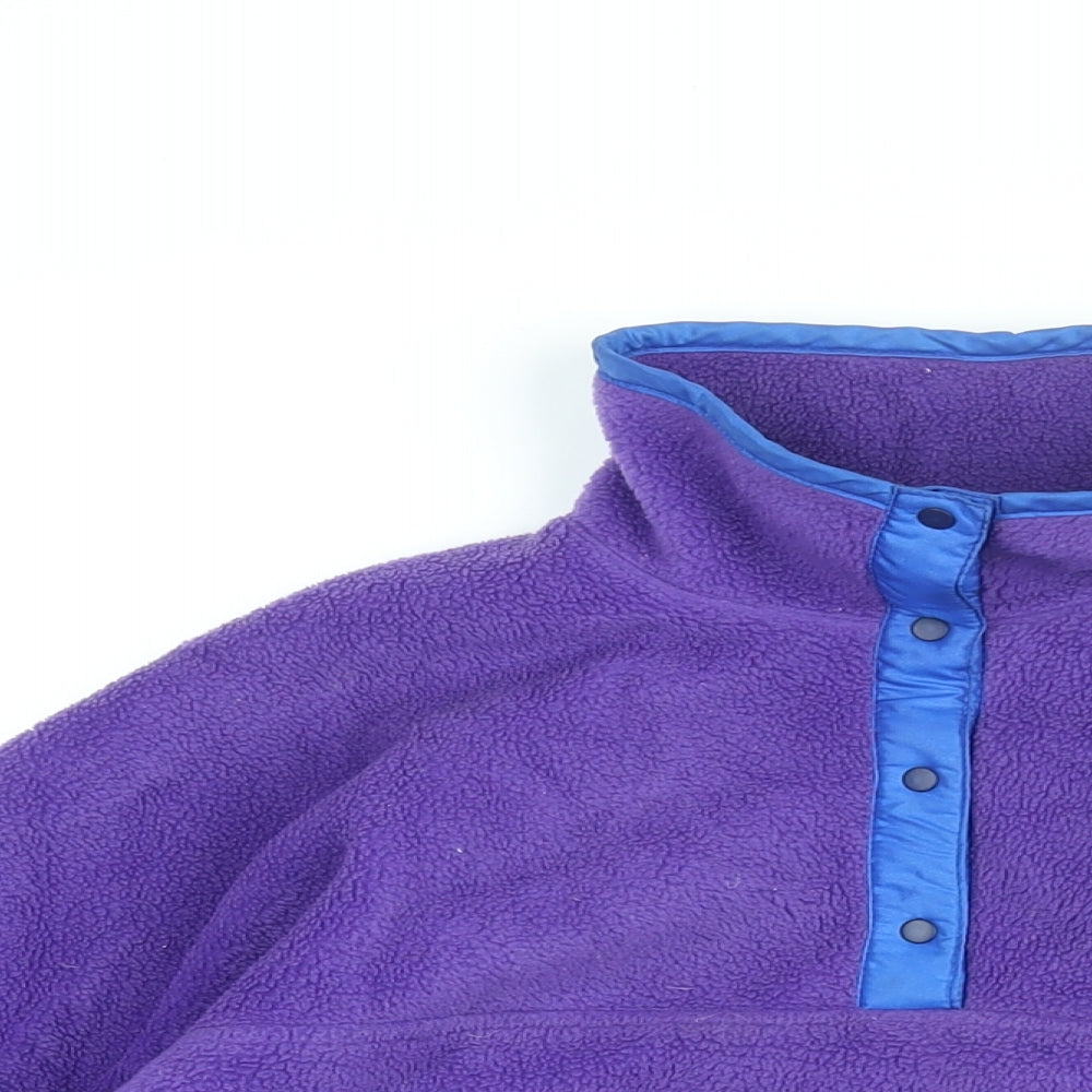 Patagonia Womens Purple Polyester Pullover Sweatshirt Size S Snap