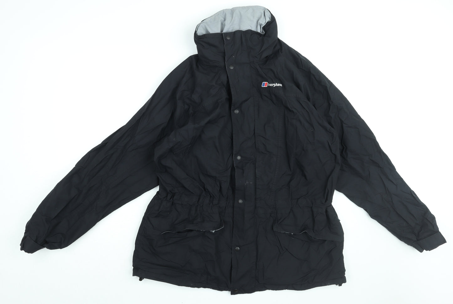 Berghaus Mens Black Rain Coat Coat Size L Zip