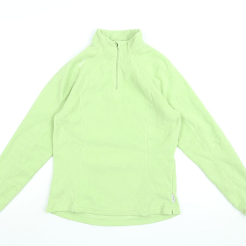 DECATHLON Womens Green Polyester Pullover Sweatshirt Size M Zip