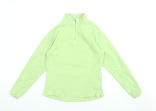 DECATHLON Womens Green Polyester Pullover Sweatshirt Size M Zip