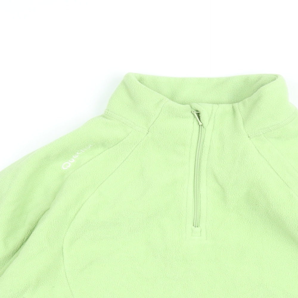 DECATHLON Womens Green Polyester Pullover Sweatshirt Size M Zip