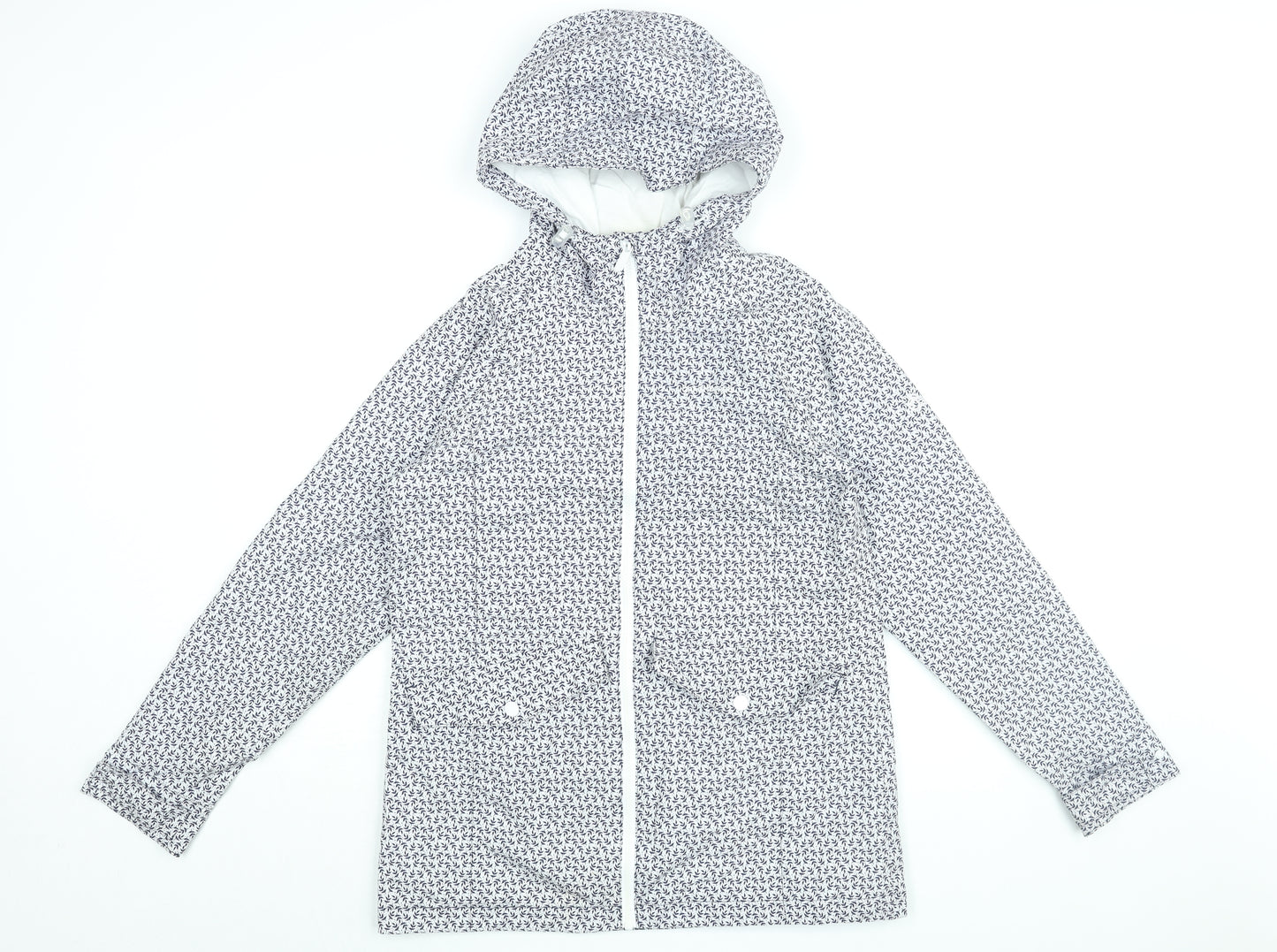 Craghoppers Womens White Geometric Jacket Coat Size 8 Zip