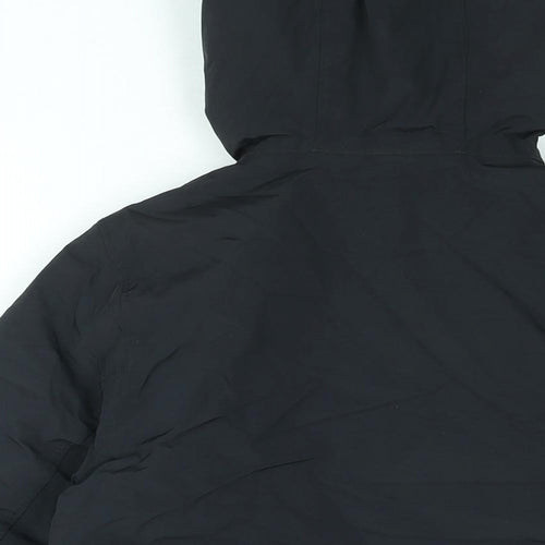 Lands' End Boys Black Rain Coat Coat Size 8 Years Zip