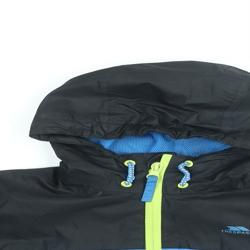 Trespass Boys Blue Rain Coat Coat Size 5-6 Years Zip