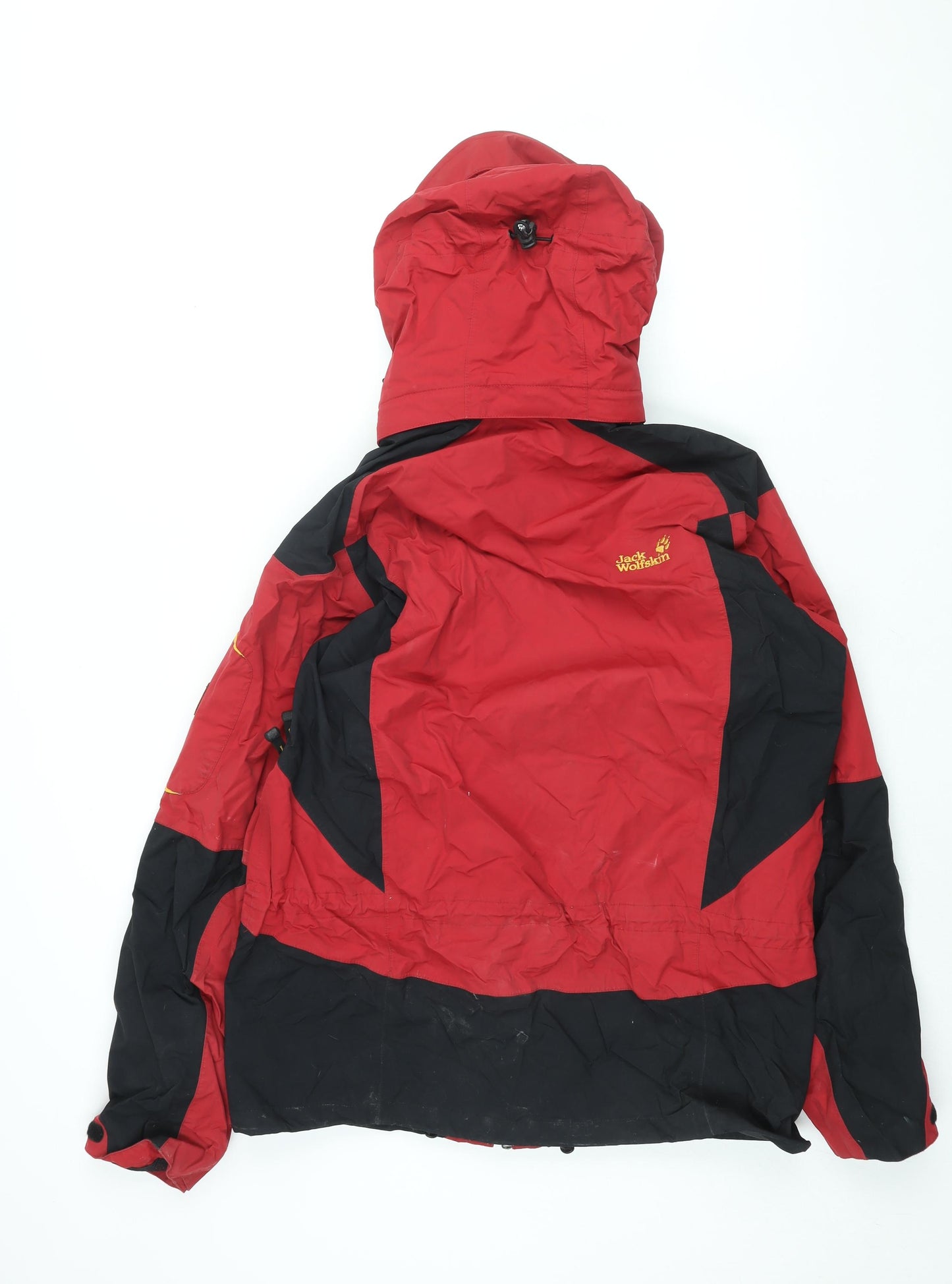 Jack Wolfskin Mens Red Rain Coat Coat Size L Zip