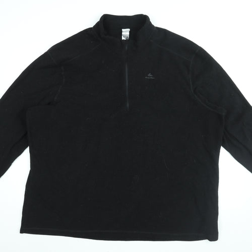 DECATHLON Mens Black Polyester Pullover Sweatshirt Size 4XL
