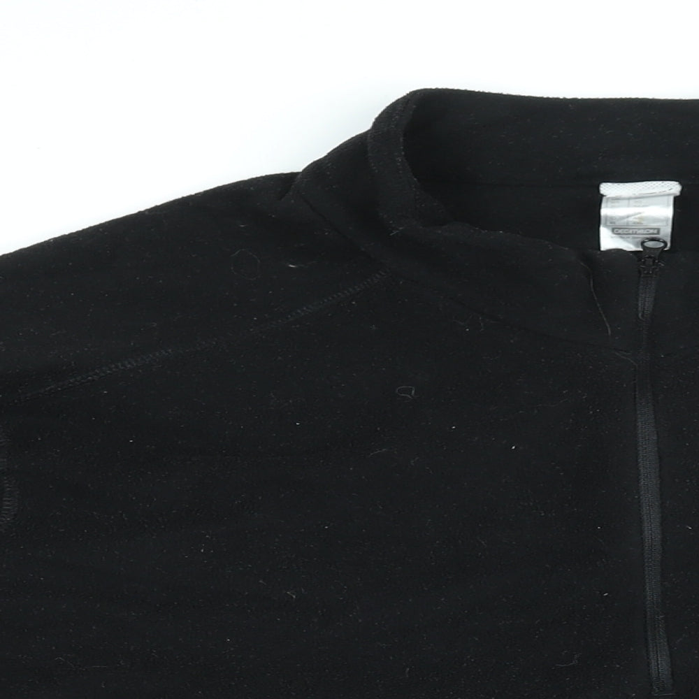 DECATHLON Mens Black Polyester Pullover Sweatshirt Size 4XL