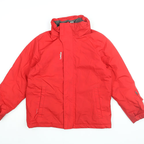 Wed'ze Boys Red Rain Coat Coat Size 10 Years Zip