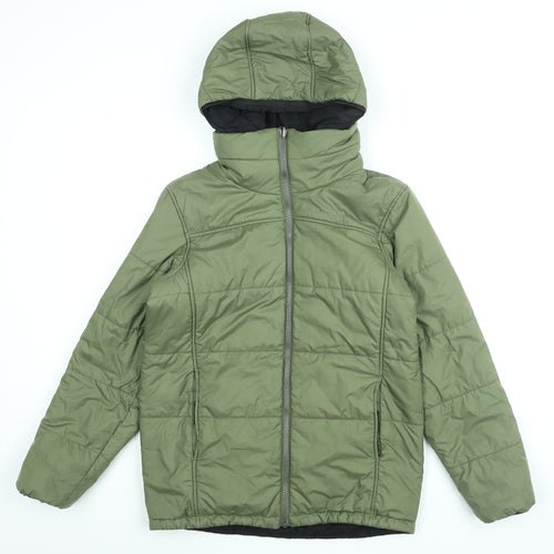 Didriksons Boys Green Puffer Jacket Coat Size 13 Years Zip