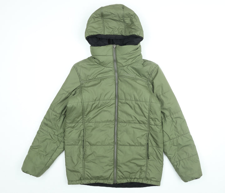 Didriksons Boys Green Puffer Jacket Coat Size 13 Years Zip