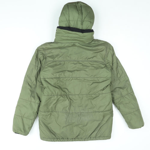 Didriksons Boys Green Puffer Jacket Coat Size 13 Years Zip