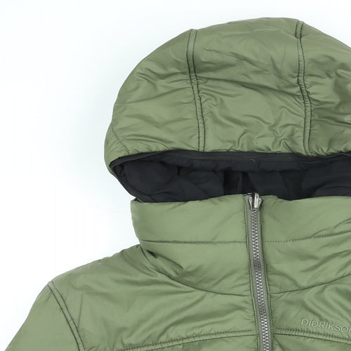 Didriksons Boys Green Puffer Jacket Coat Size 13 Years Zip