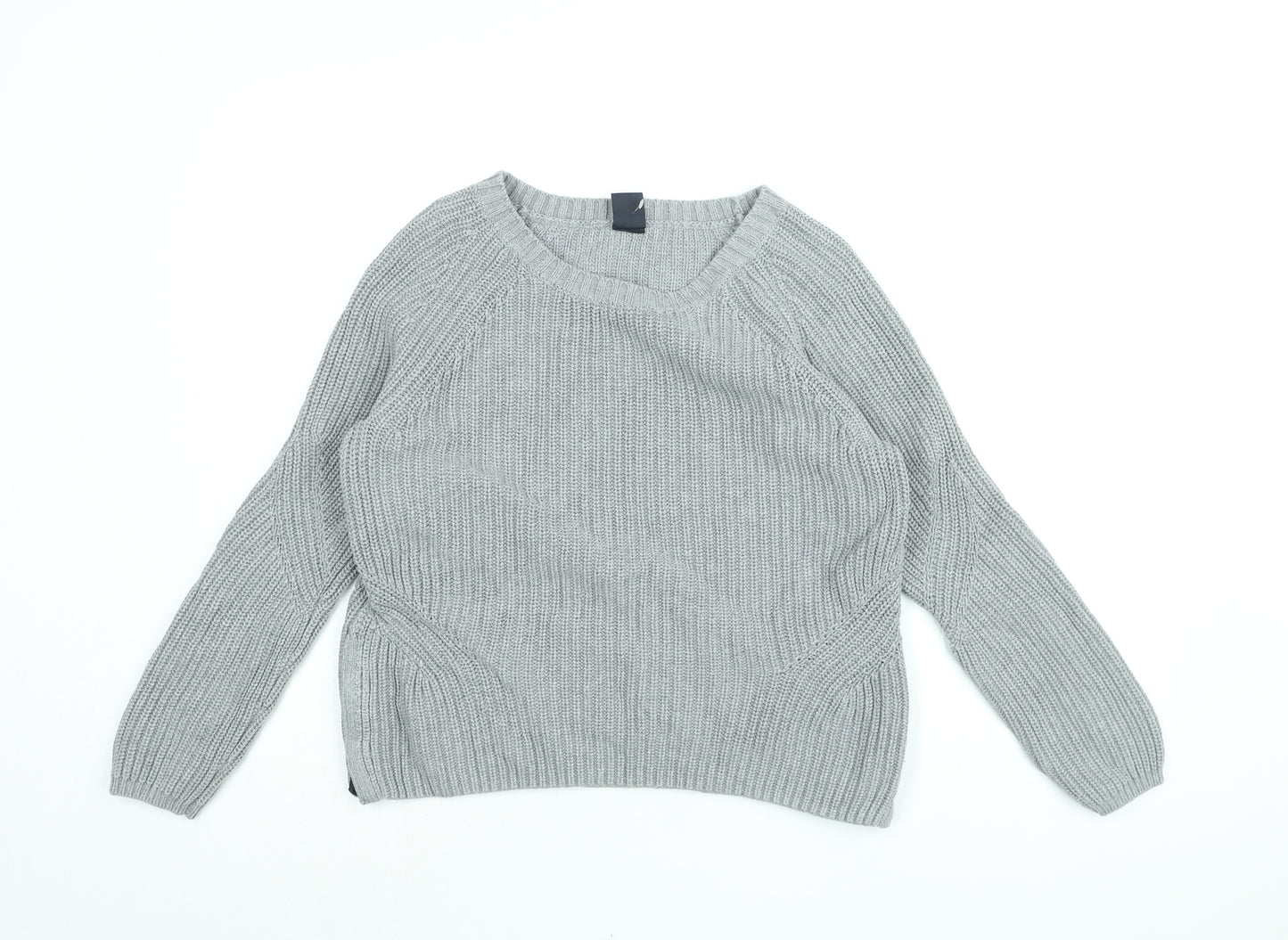 Gap Womens Grey Round Neck Cotton Pullover Jumper Size S