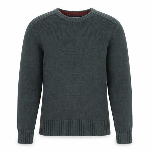 Kensington Mens Grey Round Neck Acrylic Pullover Jumper Size M Long Sleeve