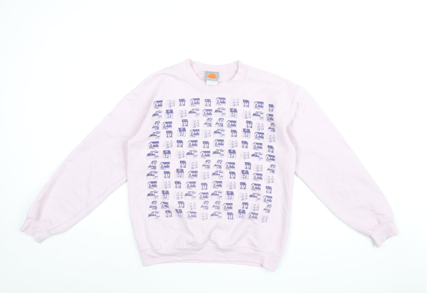 Supersuperficial Womens Pink Cotton Pullover Sweatshirt Size S Pullover - House Print