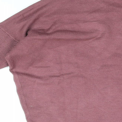 Saint Tropez Womens Pink Viscose Basic T-Shirt Size S Round Neck