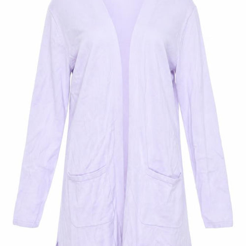 Isaac Mizrahi Womens Purple V-Neck Viscose Cardigan Jumper Size L