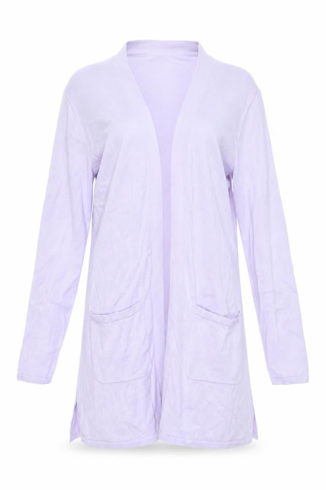 Isaac Mizrahi Womens Purple V-Neck Viscose Cardigan Jumper Size L