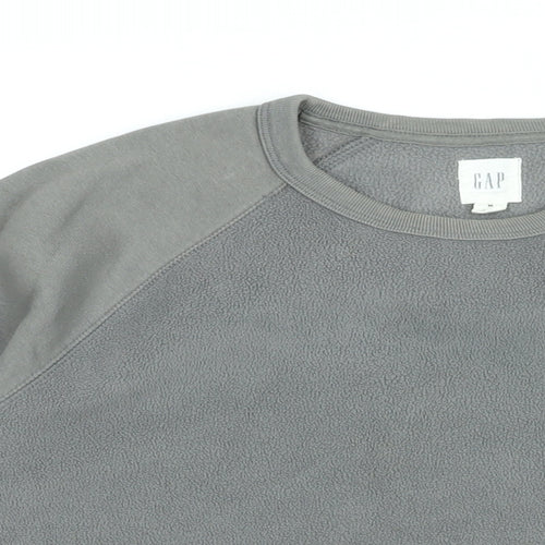 Gap Mens Grey Cotton T-Shirt Size M Round Neck