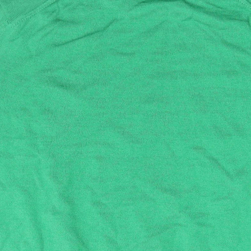 Country Collection Womens Green Wool Basic T-Shirt Size 18 Round Neck