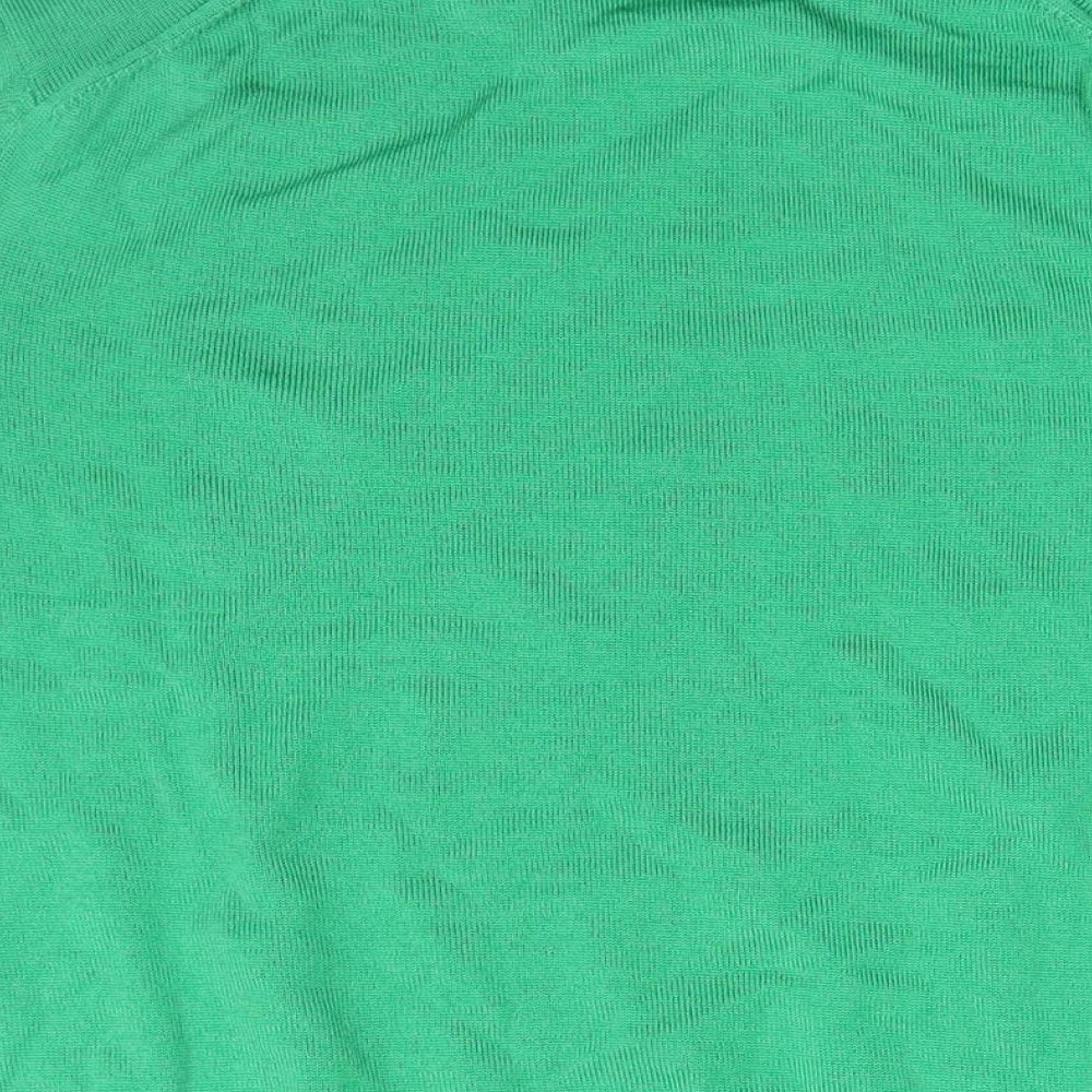 Country Collection Womens Green Wool Basic T-Shirt Size 18 Round Neck