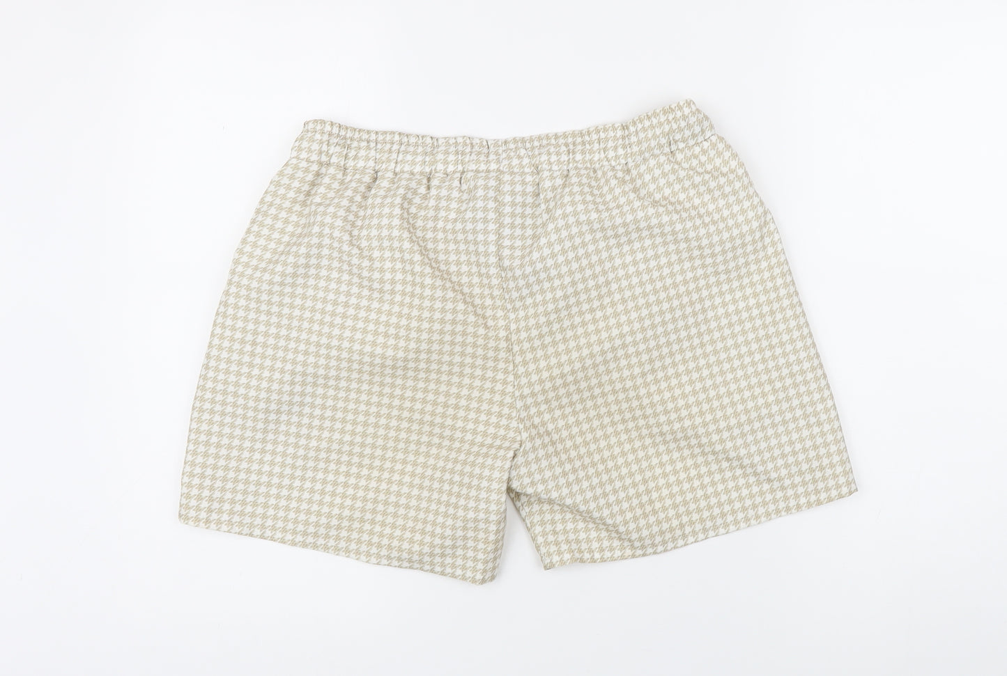 The Presidents Club Mens Beige Check Nylon Sweat Shorts Size M Regular Drawstring - Swim shorts, Elasticated waist