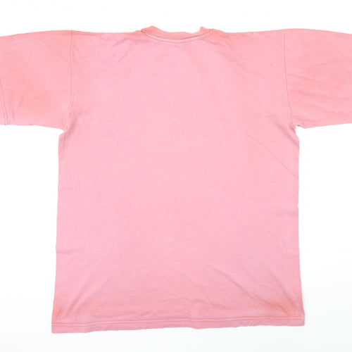 Airborne Womens Pink 100% Cotton Basic T-Shirt One Size Round Neck - The Big Five