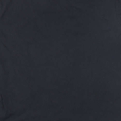 Jack Wills Womens Black Cotton Tunic T-Shirt Size 10 Boat Neck