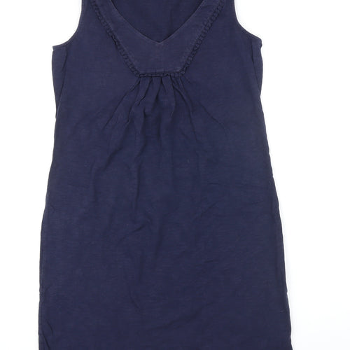 Boden Womens Blue 100% Cotton Pinafore/Dungaree Dress Size 10 V-Neck