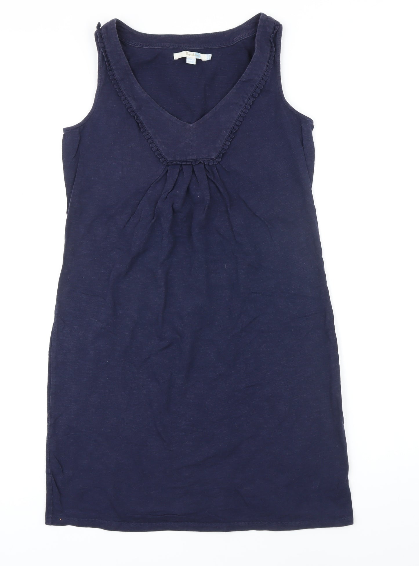 Boden Womens Blue 100% Cotton Pinafore/Dungaree Dress Size 10 V-Neck