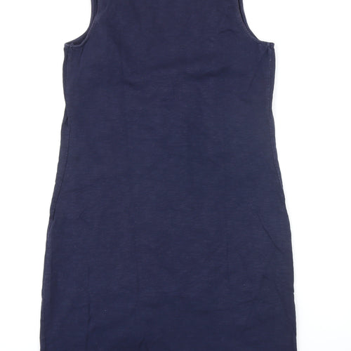 Boden Womens Blue 100% Cotton Pinafore/Dungaree Dress Size 10 V-Neck