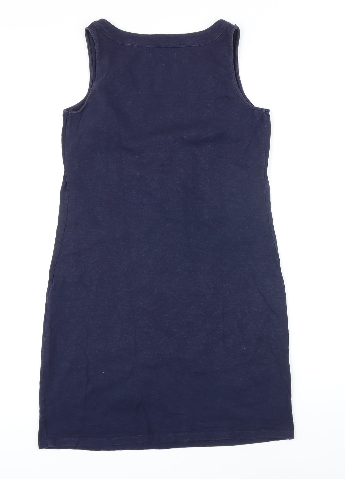 Boden Womens Blue 100% Cotton Pinafore/Dungaree Dress Size 10 V-Neck