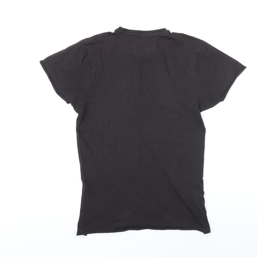 Marshall Womens Black 100% Cotton Basic T-Shirt Size XS Round Neck