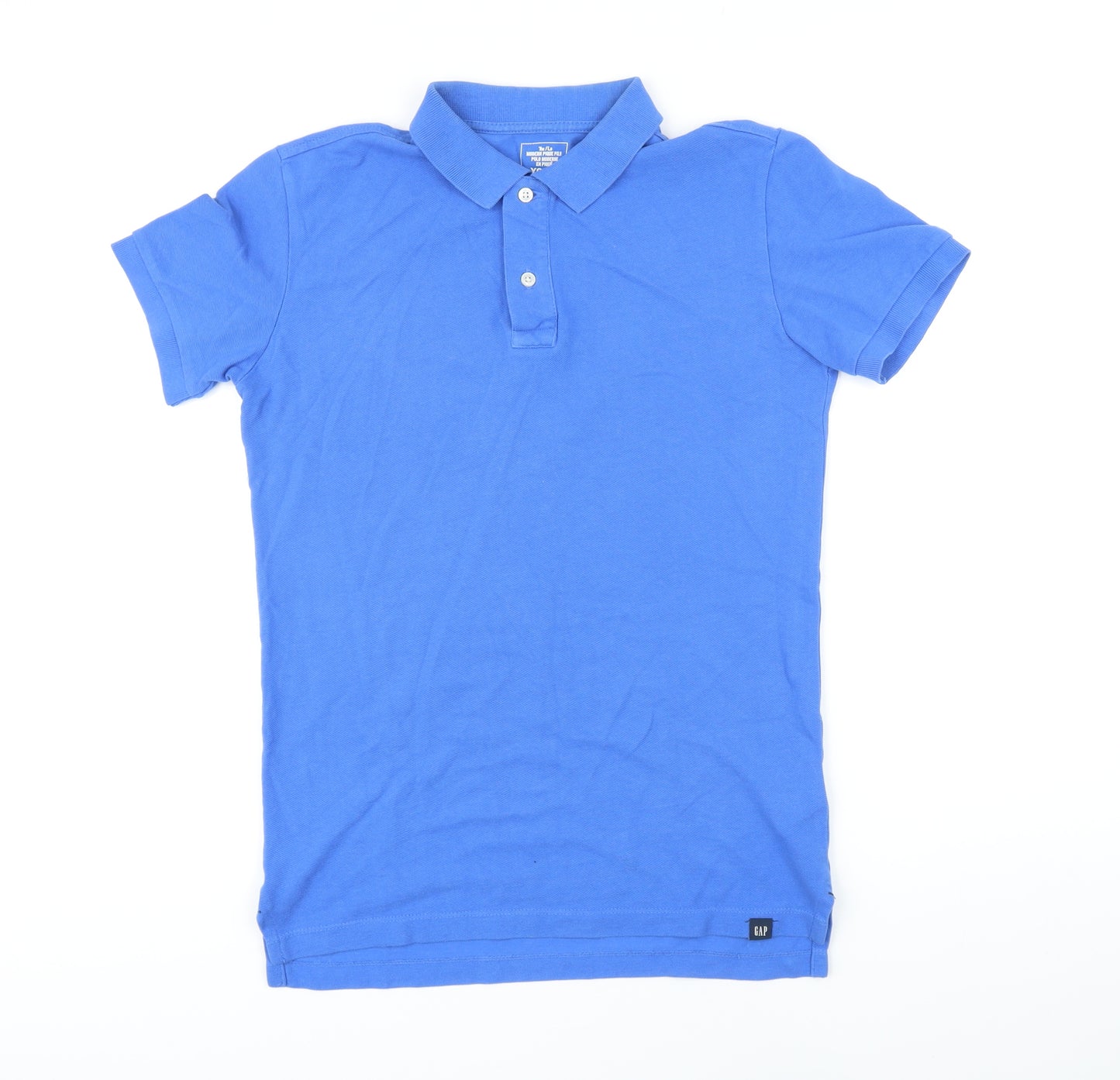 Gap Mens Blue 100% Cotton Polo Size XS Collared Button